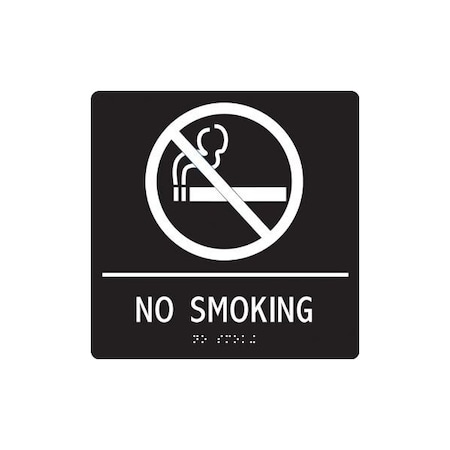 Accuform RESTROOM AND ACCESS ADA BRAILLE SIGNS, Acrylic, 8 in x 8 in PAD933BK